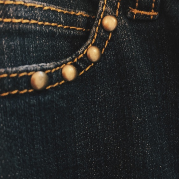 NWOT⭐️LIMITED EDITION AUTHENTIC Y2K MICHEAL KORS STUDDED DARKWASH FLARE JEANS 4P - Picture 9 of 9